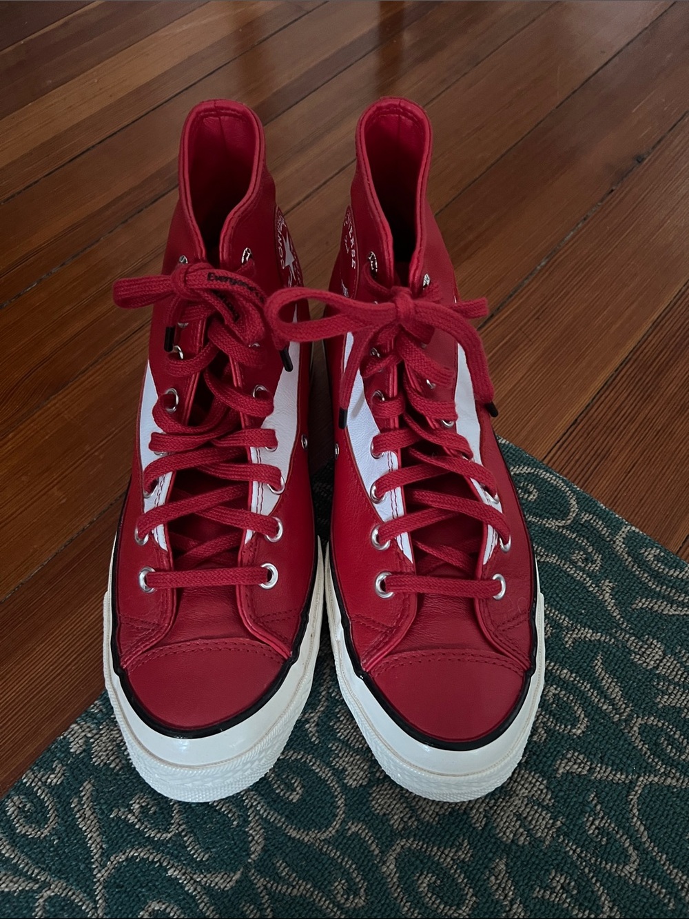Coca Cola Converse in red leather brand new